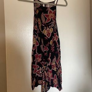 Sexy black shorts romper with tie front size medium